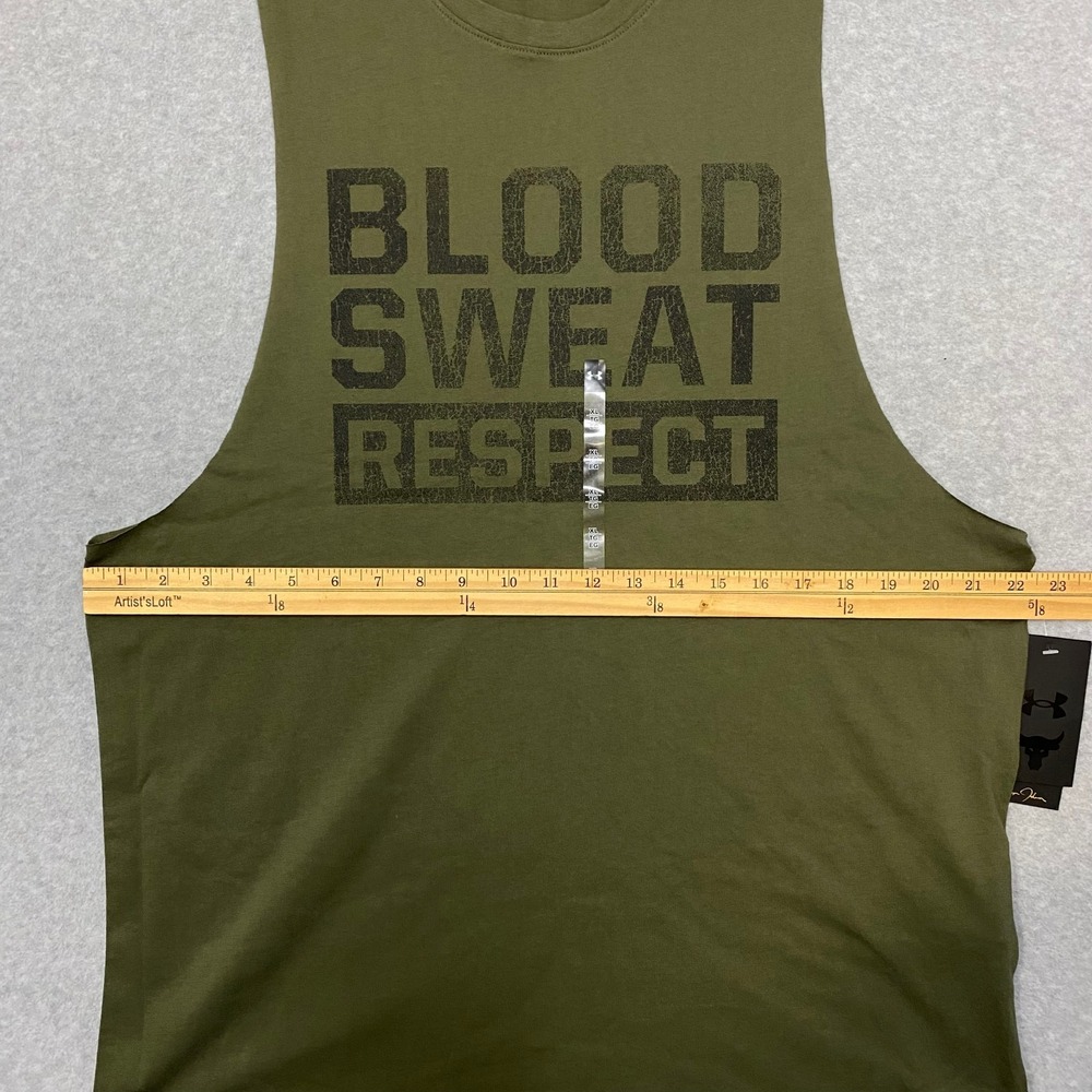 Under Armour Project Rock BSR Sleeveless Tank Top Green Men's XL 6010999-390 NWT - Picture 7 of 8